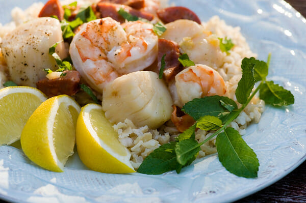 grilled seafood packets