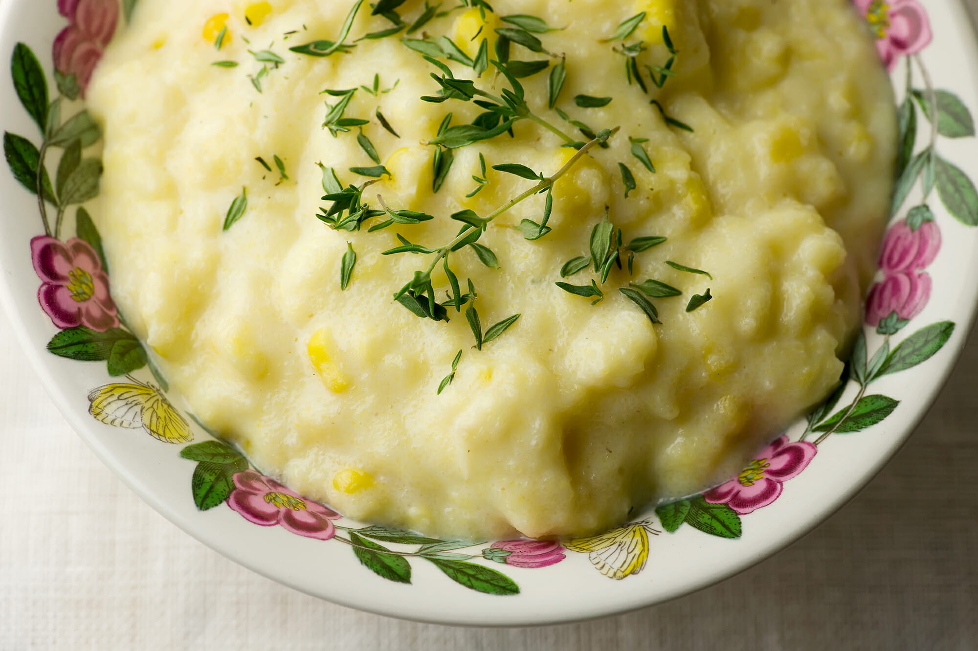 Polenta with Corn and Thyme Framed Cooks