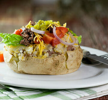 Cheeseburger Baked Potatoes