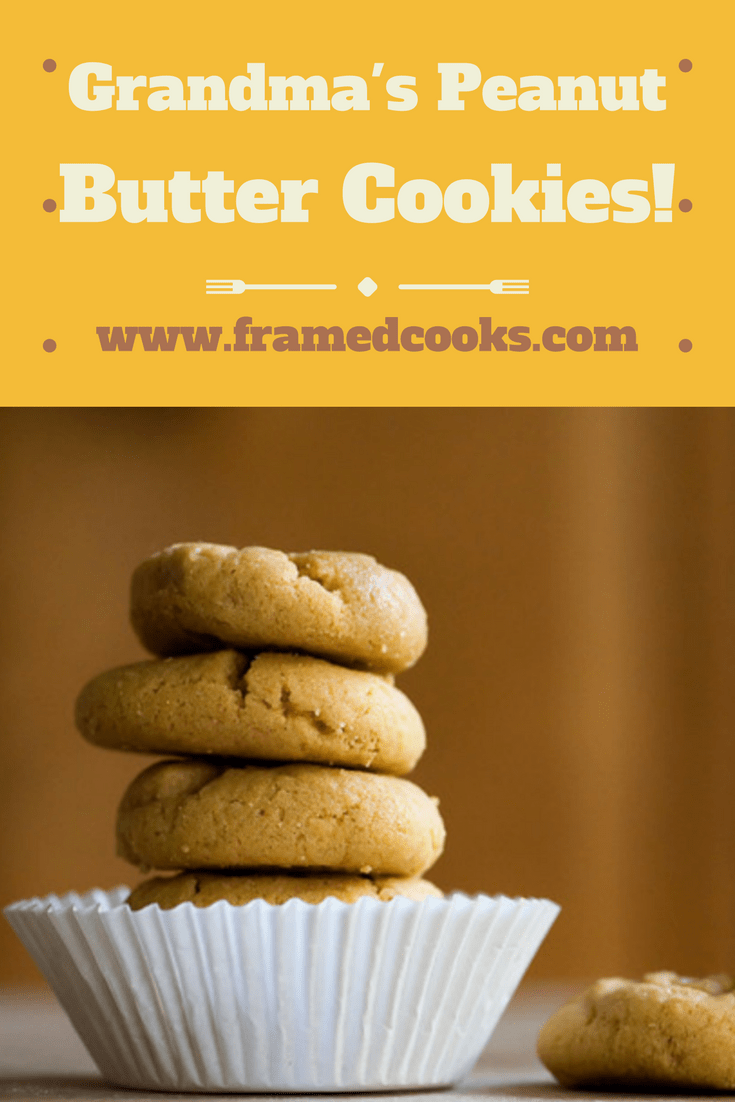 Grandma's Peanut Butter Cookies are perfect little melt in your mouth tiny little treats, made from just four ingredients you already have in your kitchen!