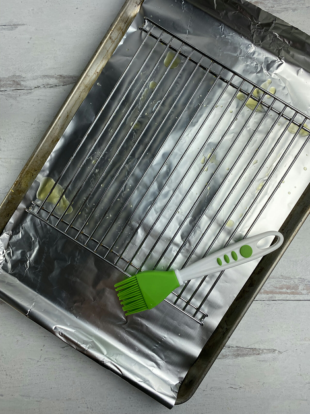 rack brushed with olive oil