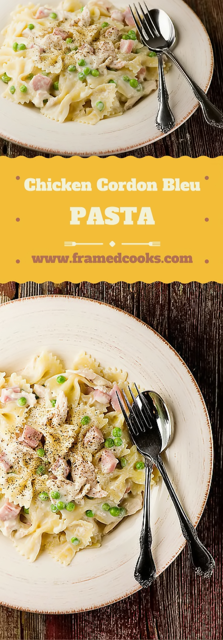 Chicken Cordon Bleu Pasta has all the elegance of classic chicken cordon bleu in an easy-to-make pasta recipe!