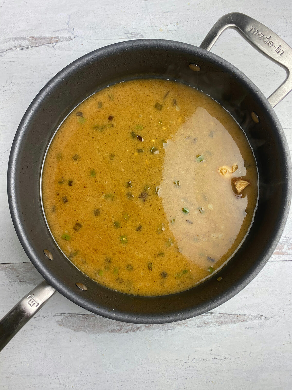 chicken diane sauce in skillet