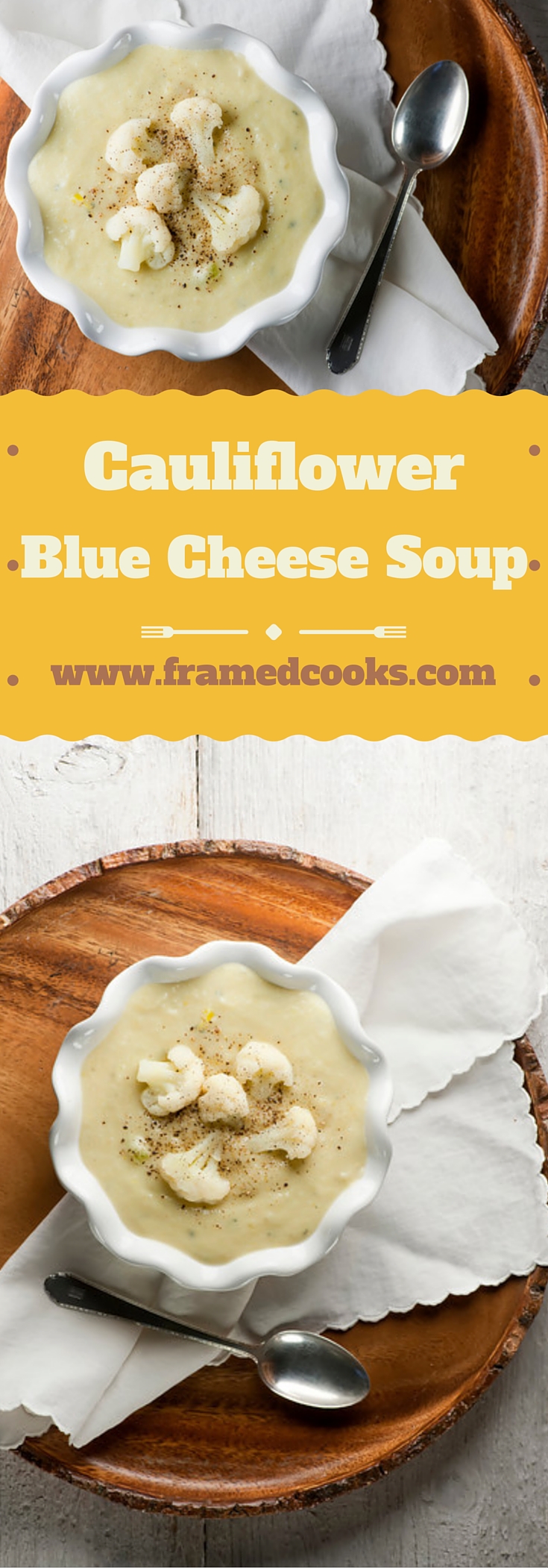 Cauliflower and blue cheese team up in this easy, creamy, tangy, hearty cauliflower blue cheese soup!