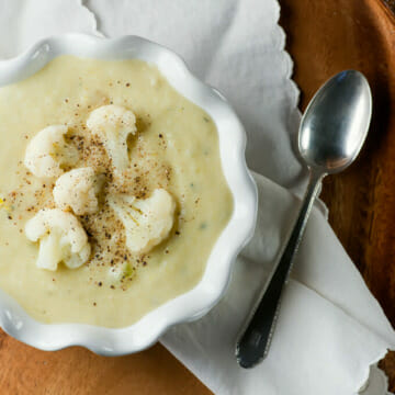 cauliflower blue cheese soup