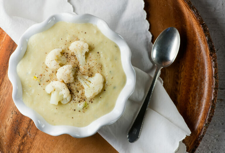 cauliflower blue cheese soup