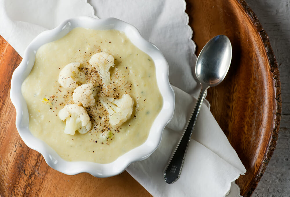 Cauliflower Blue Cheese Soup