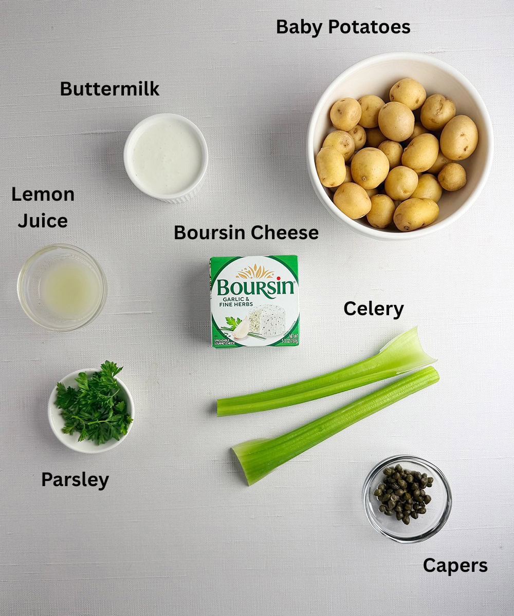 Boursin Potato Salad ingredients. - 1