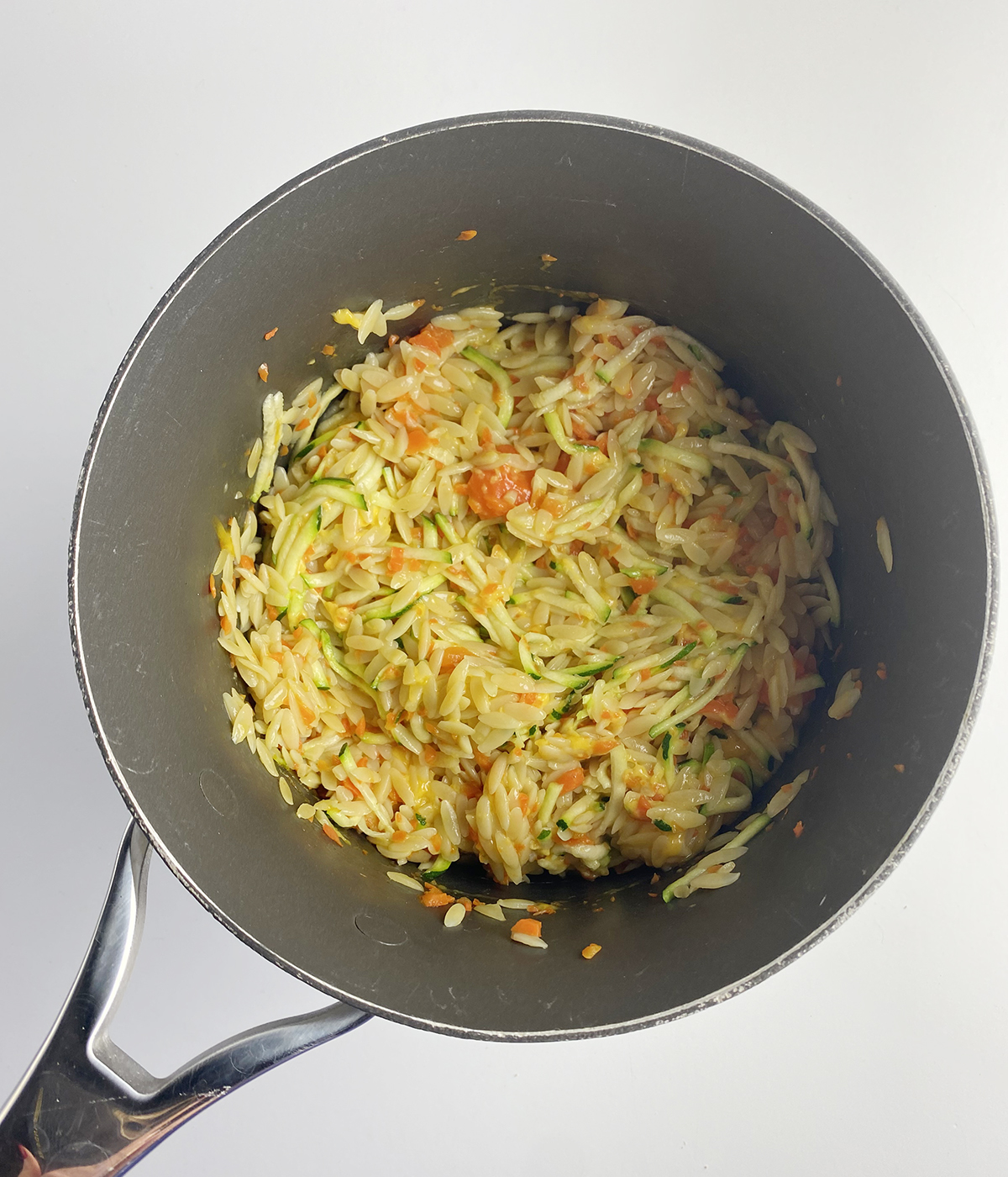 Cheesy Vegetable Pasta in a pot.