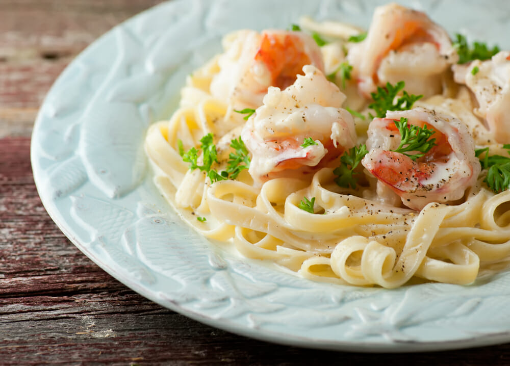 Shrimp Fettuccine Alfredo - Framed Cooks