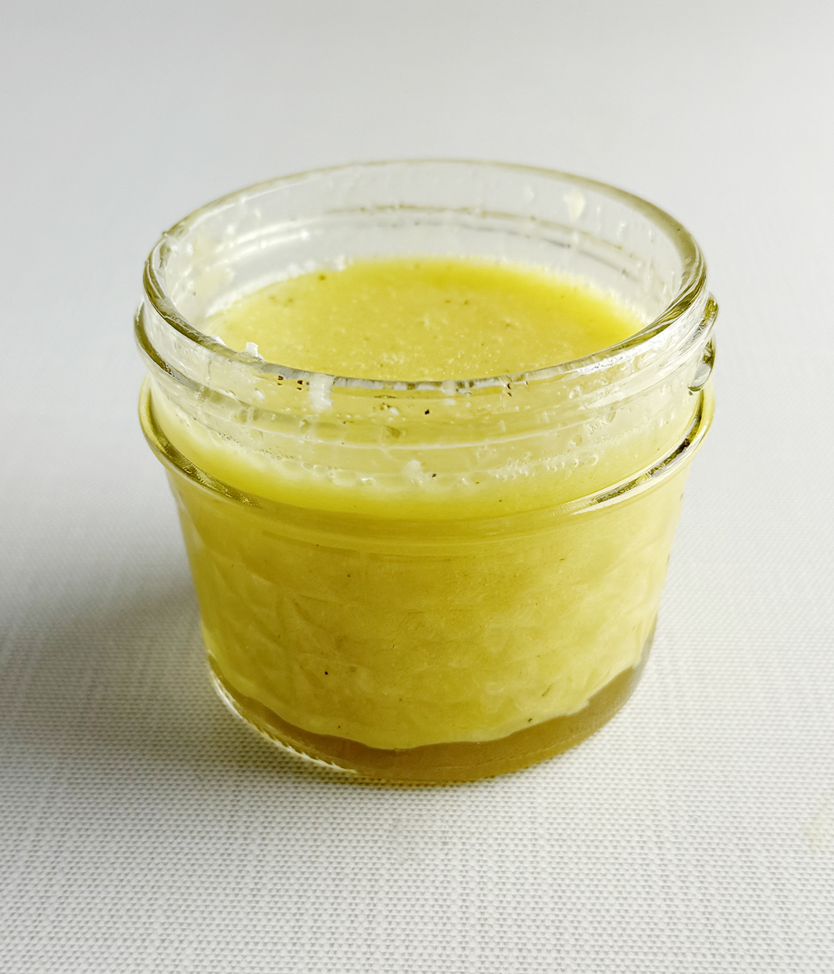 Lobster Caesar salad dressing in a jar.