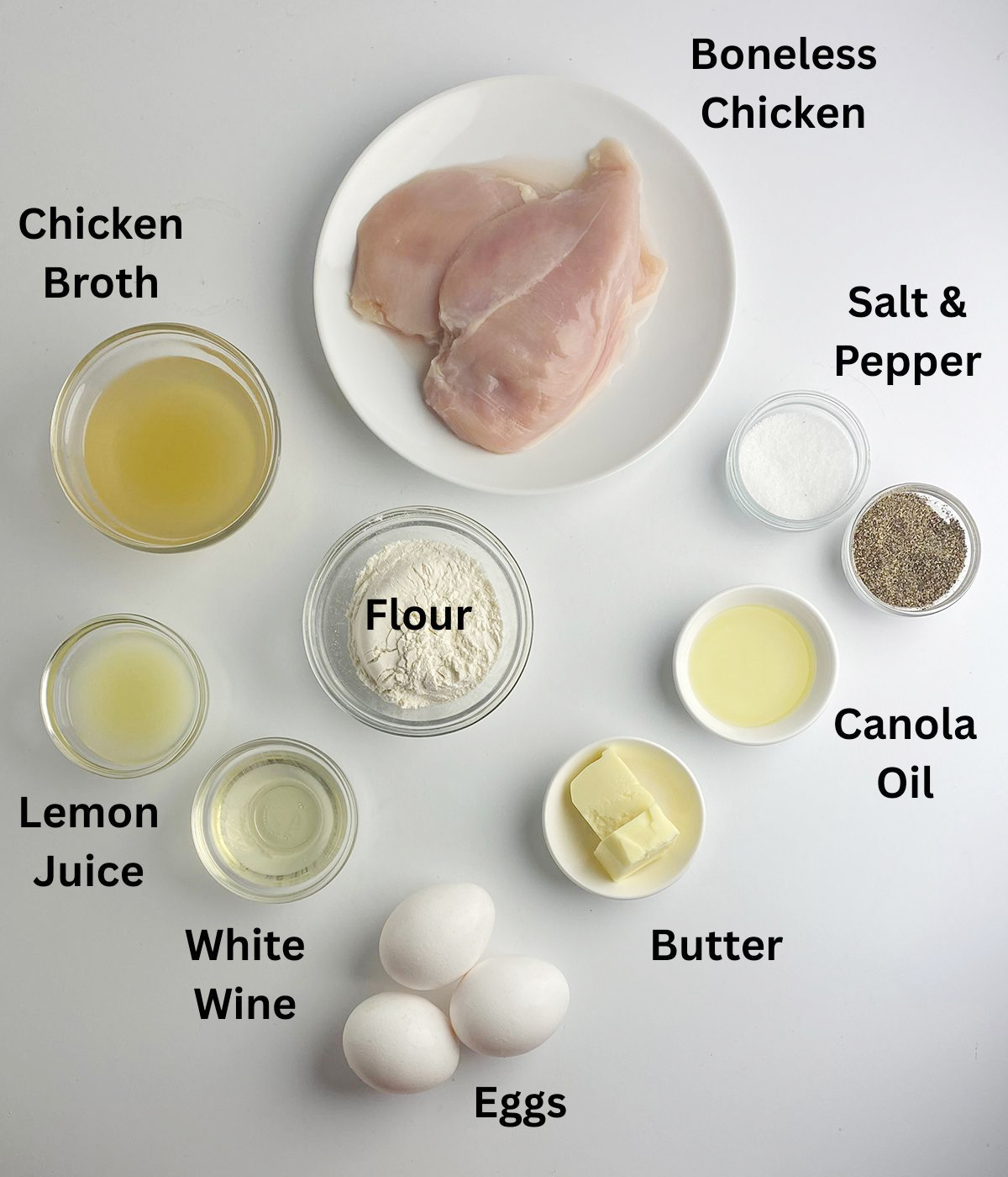 Ingredients for Chicken Francese.