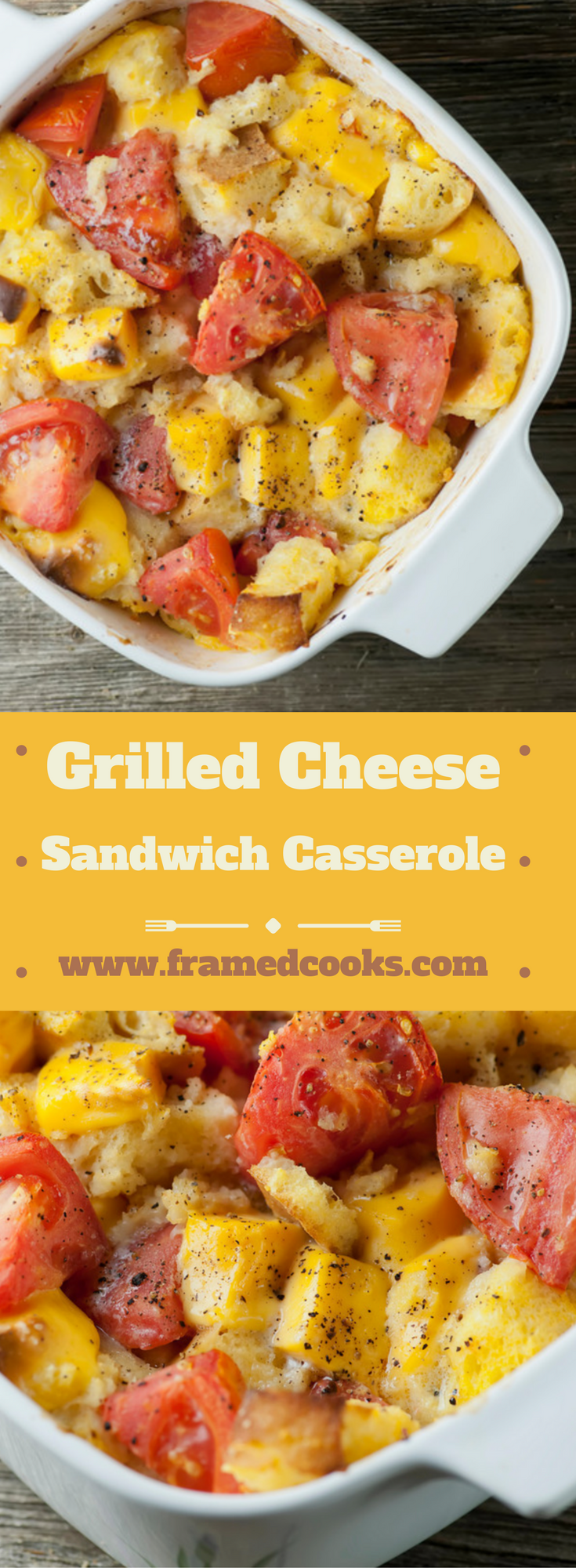 Everyone's favorite sandwich, the creamy dreamy grilled cheese, now in casserole form! This grilled cheese sandwich casserole is easy and delicious.