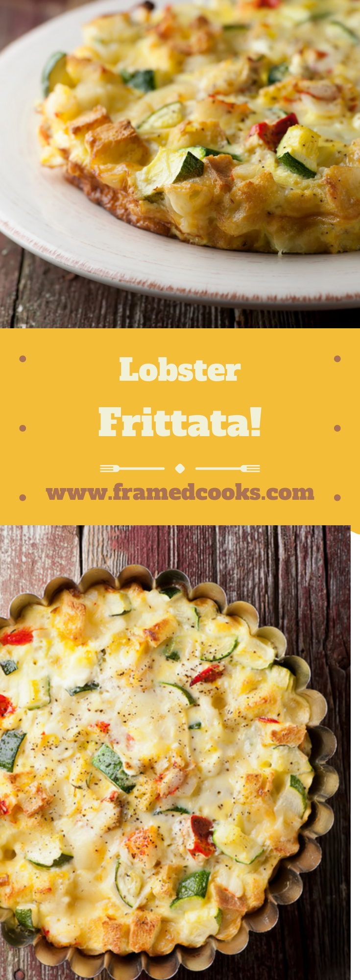 A few eggs, some zucchini, a little lobster and you are in brunch heaven with this out of this world lobster frittata recipe!