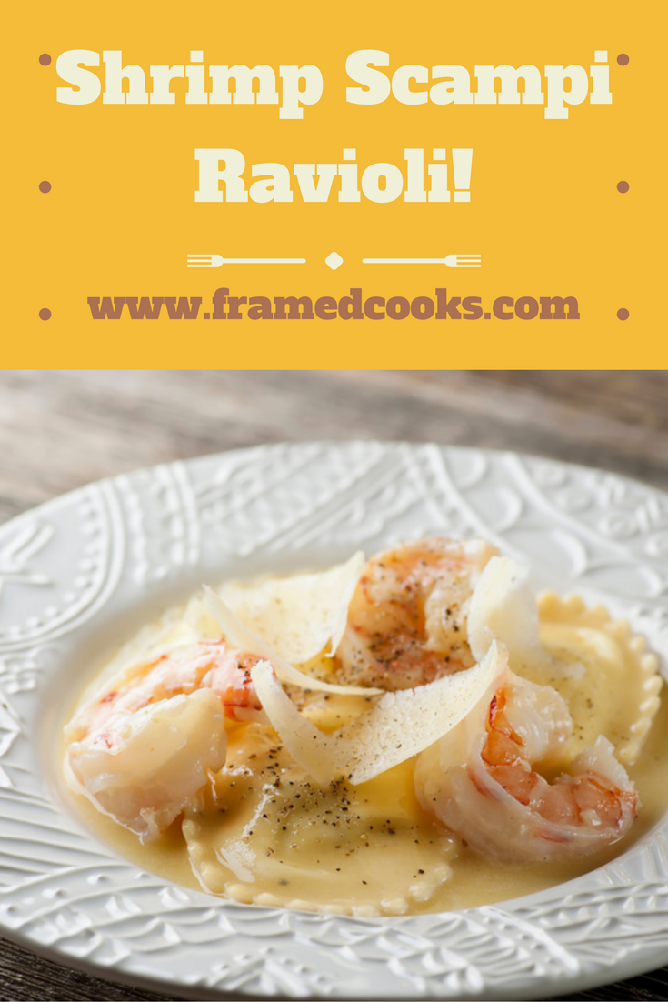 Shrimp scampi meets ravioli in this elegant and easy recipe - a match made in heaven!
