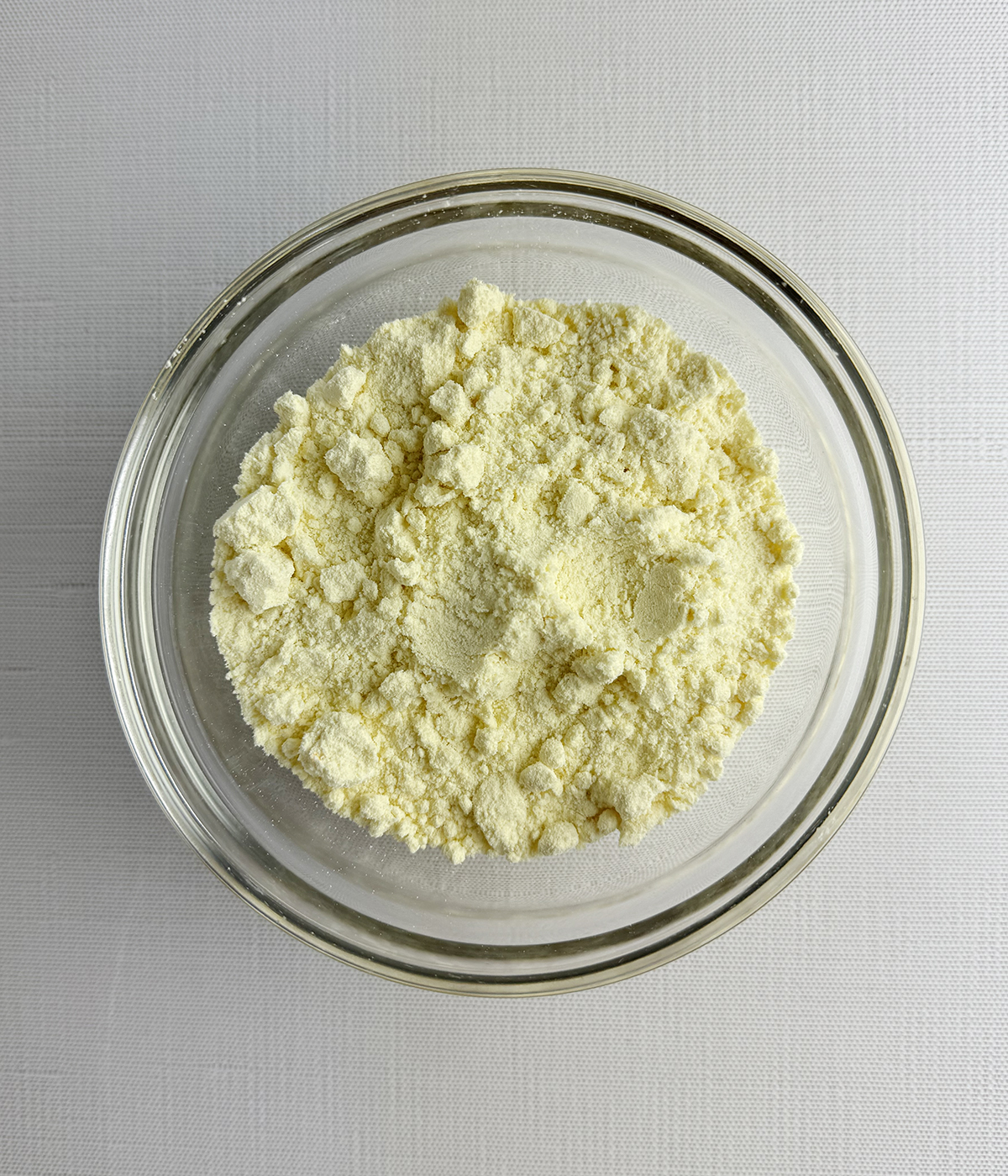 Cake mix in a bowl.