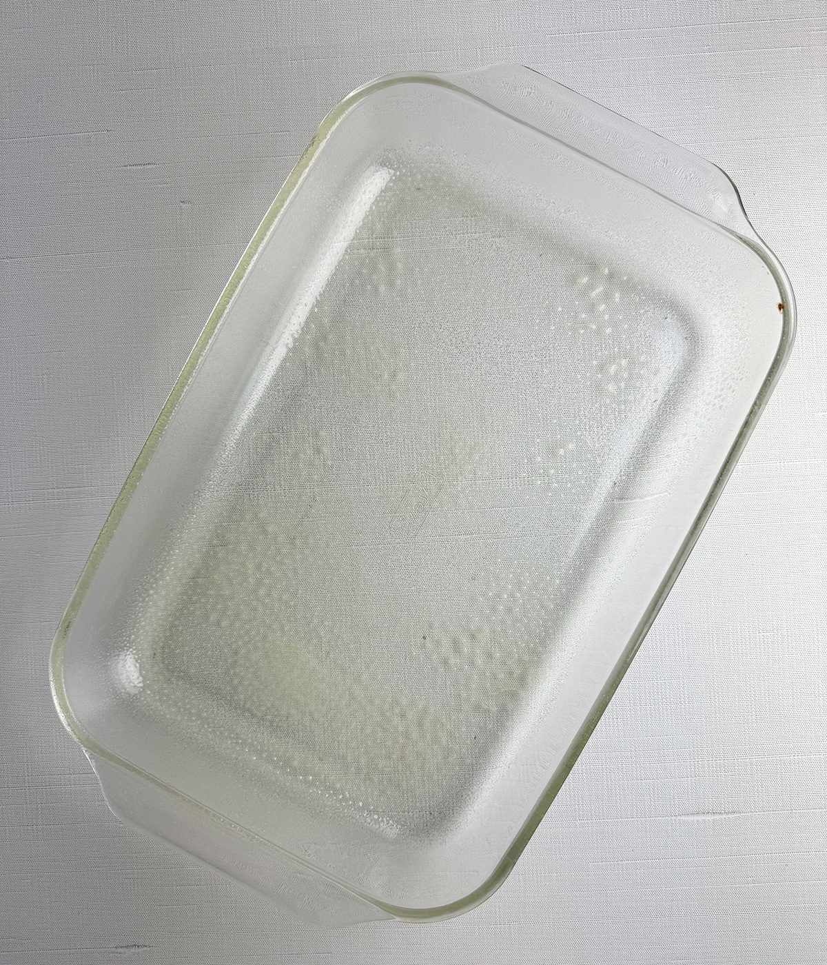 Greased baking pan.