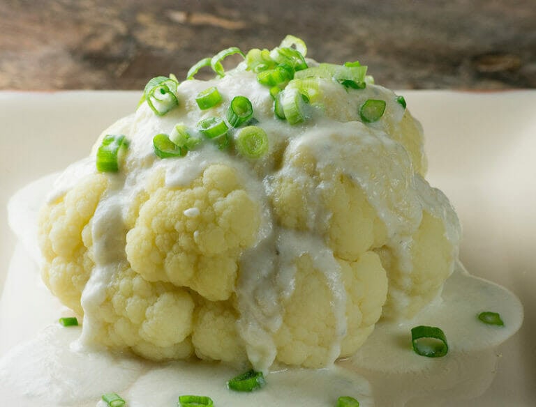 Cauliflower with Blue Cheese Sauce
