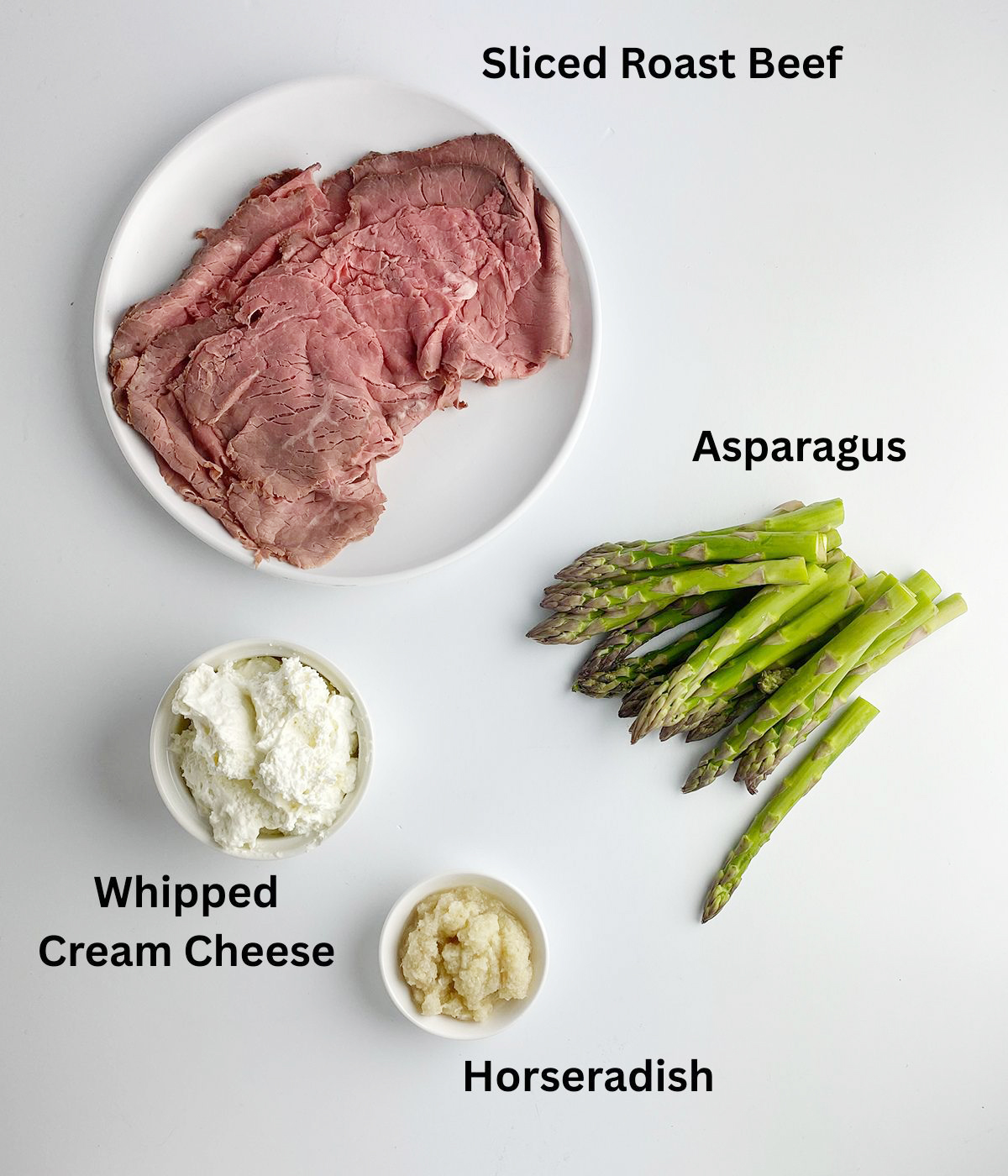 Roast beef rolls ingredients.