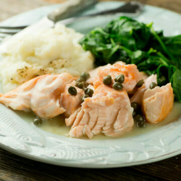 Salmon in Buttered White Wine Sauce