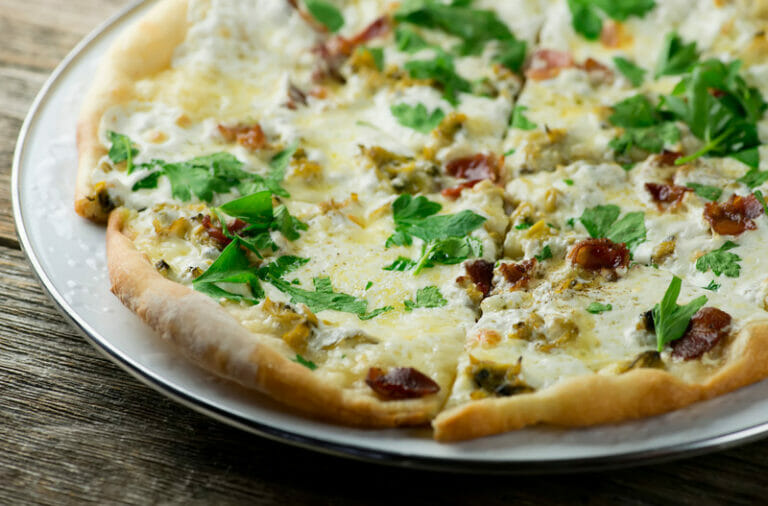 bacon and clam pizza