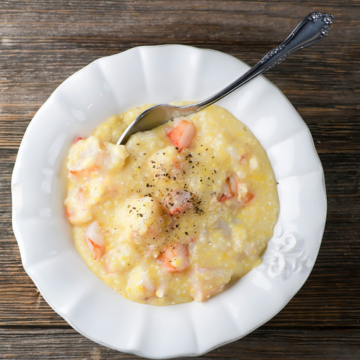 chopped shrimp and grits