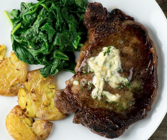 buttered steak