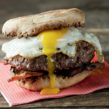 bacon and egg burger