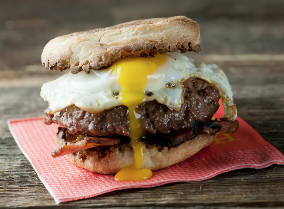 bacon and egg burger