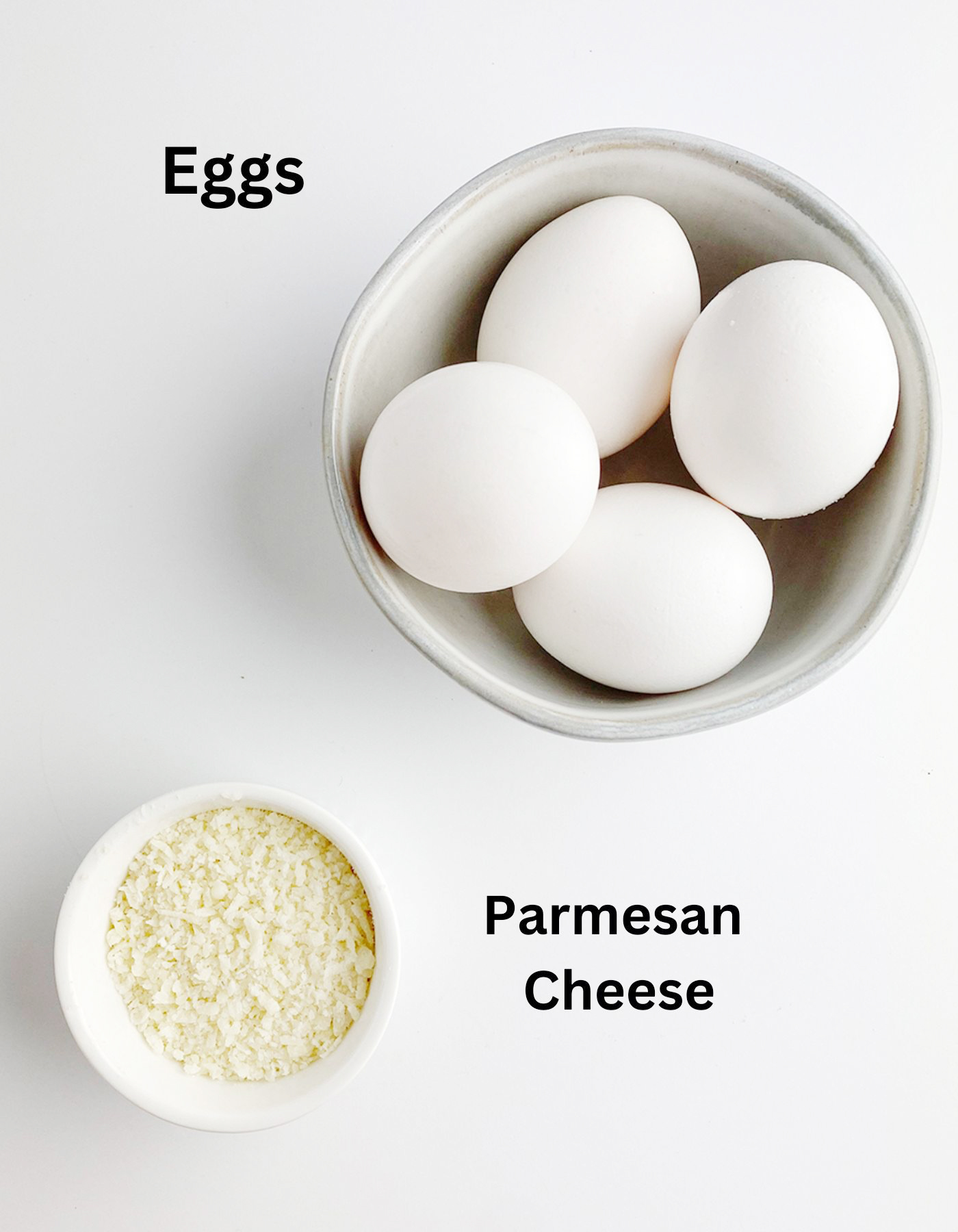 Ingredients for eggs in clouds.