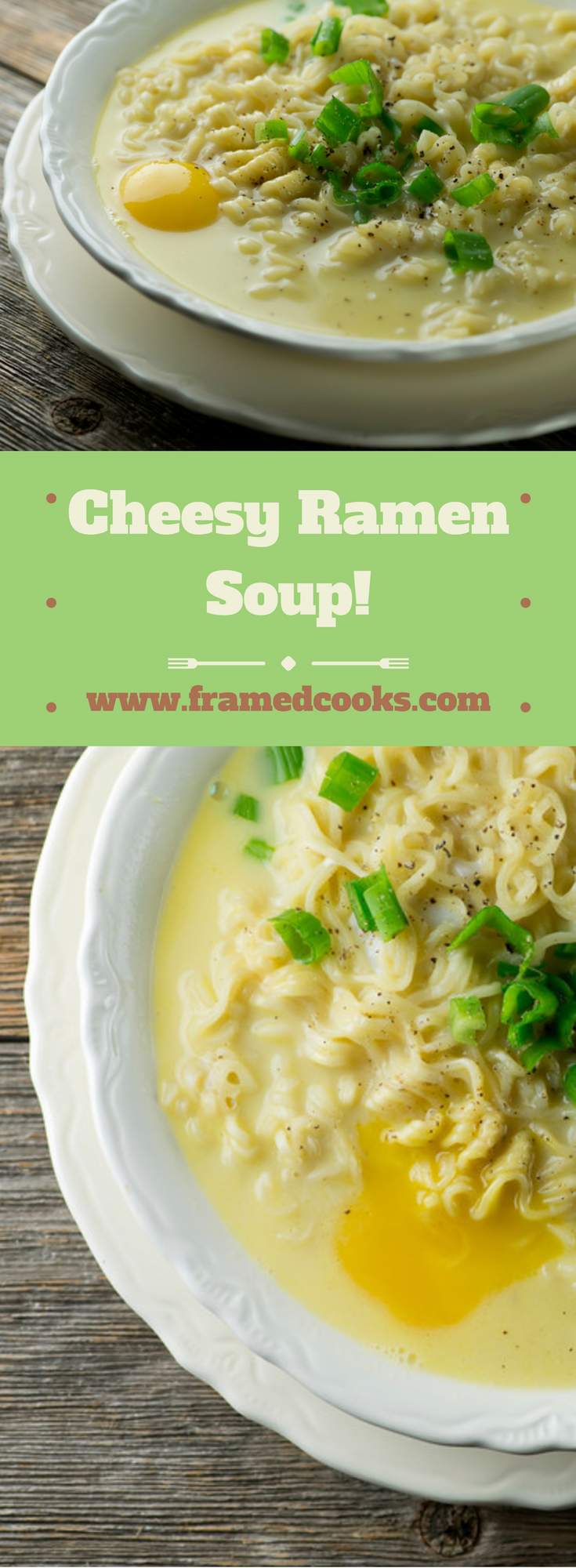 It's amazing what some cheese and a poached egg can do for a humble package of ramen. Comfort food to the max!