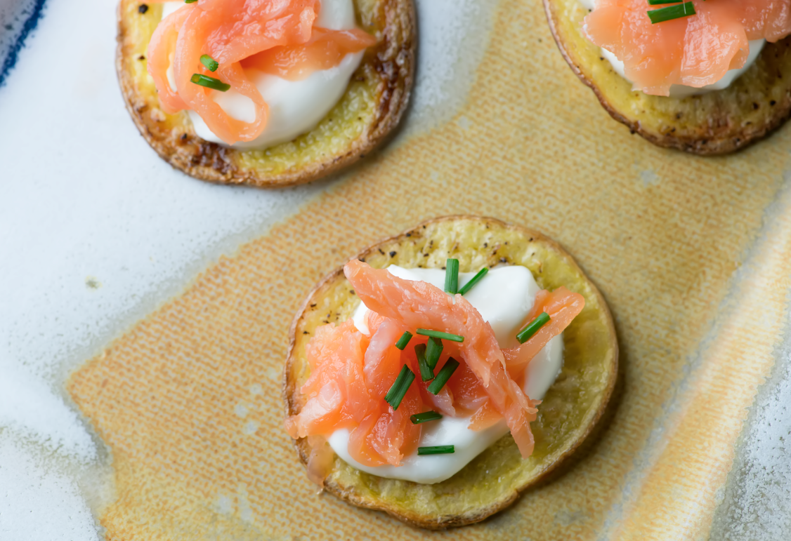 Smoked Salmon Potato Bites