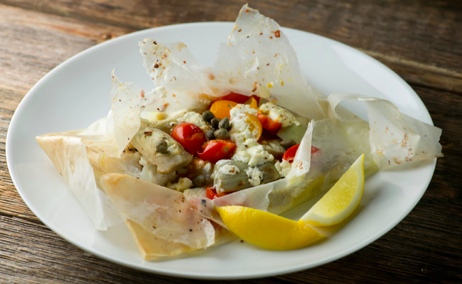 Seafood in Parchment Packages