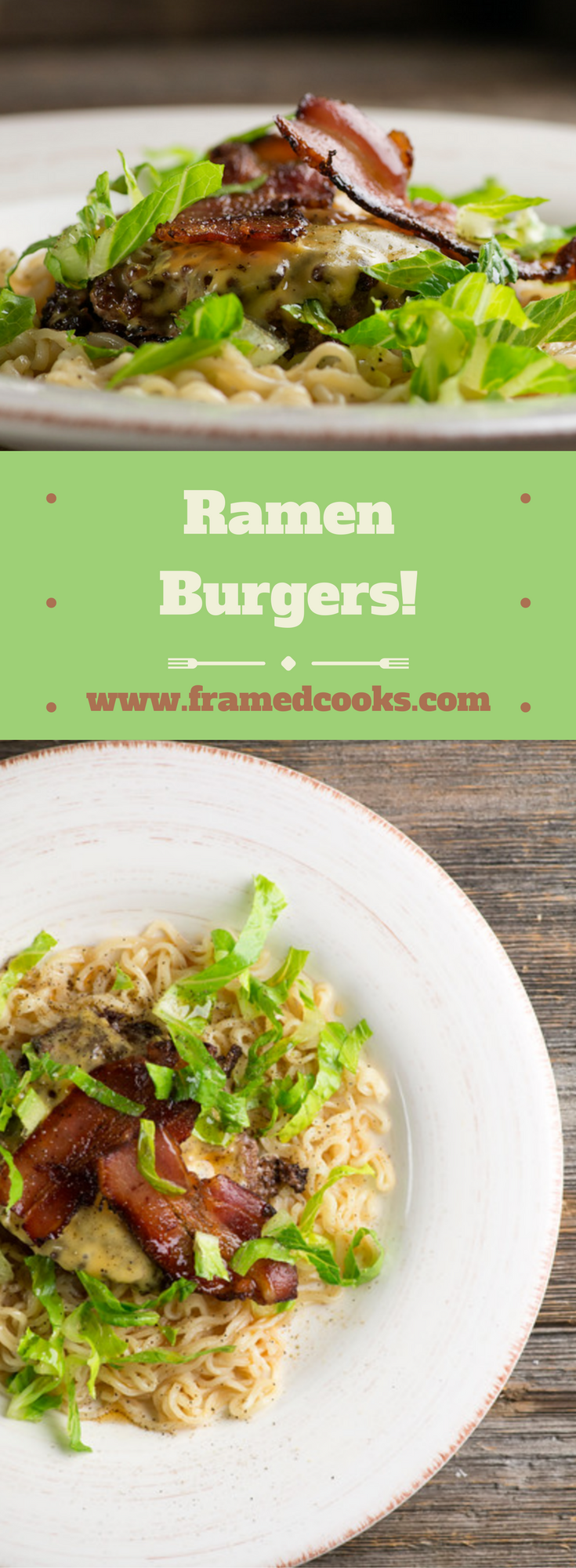 Picture this: ramen noodles, topped with a cheeseburger, bacon, greens and sesame oil. Welcome to ramen burger heaven.