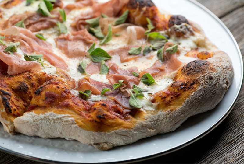 Burrata Prosciutto Oregano Pizza Framed Cooks