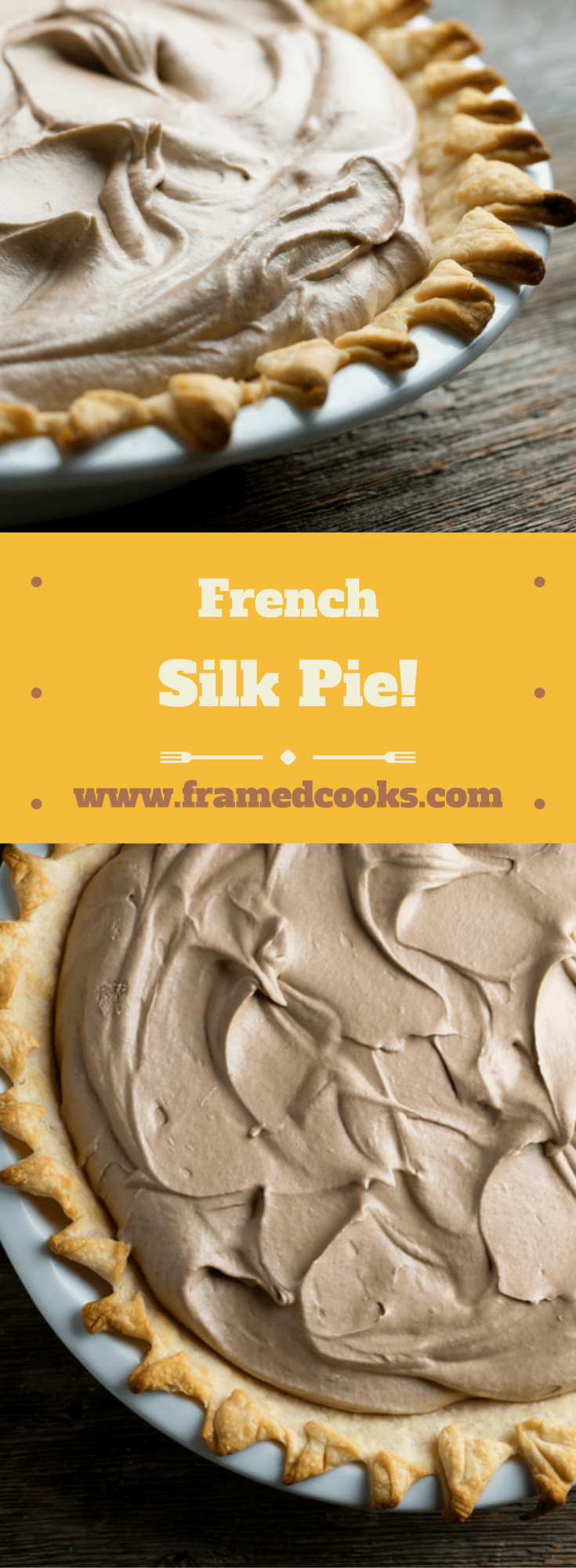 Easy, creamy, dreamy, chocolate deliciousness is all yours in this recipe for French Silk Pie! This quick dessert is perfect for the holidays.
