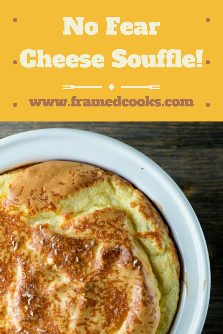 Don't let fear keep you from making an airy, cheesy, wonderful cheese souffle! This easy recipe for no fear cheese souffle will make you a souffle expert.