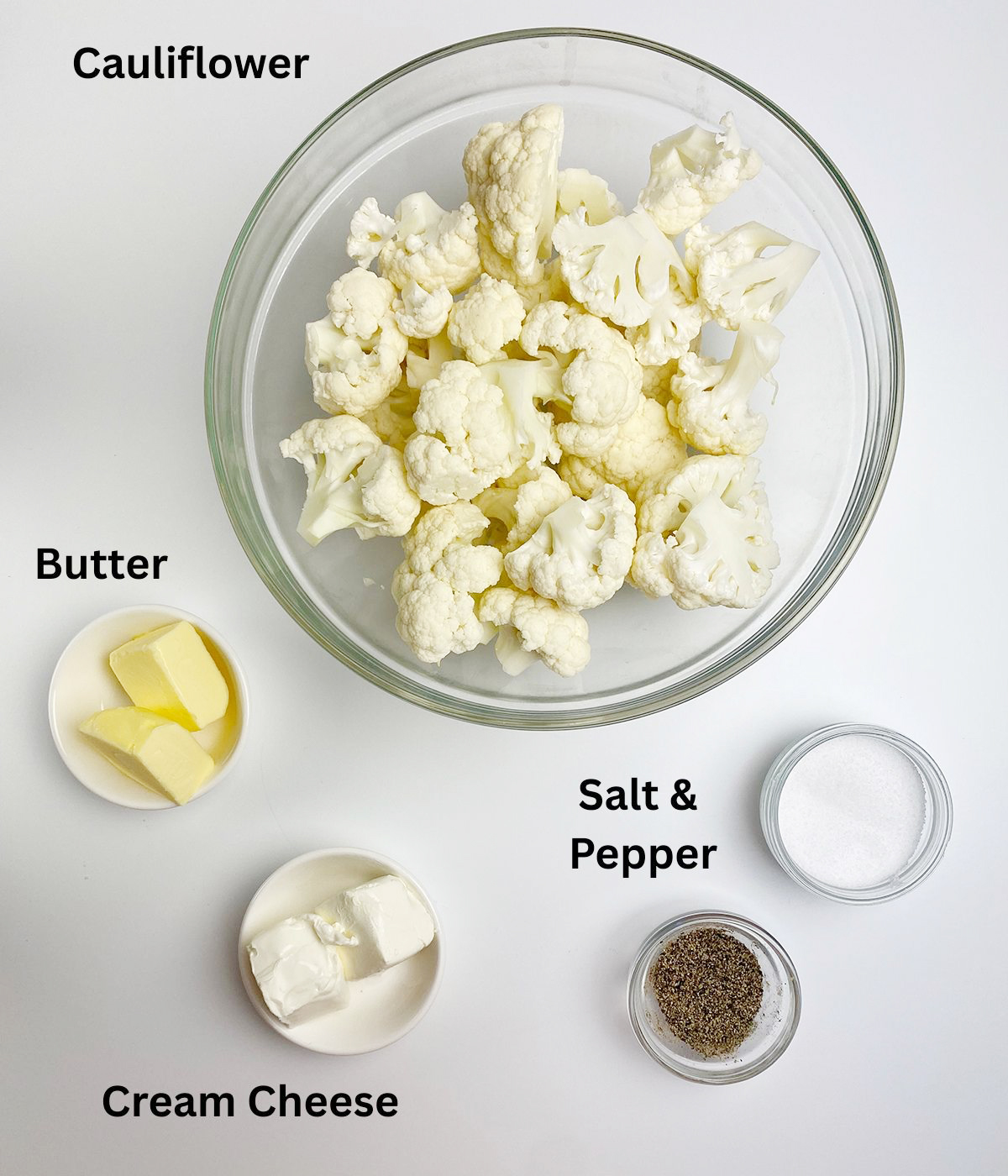 Whipped Cauliflower Ingredients.