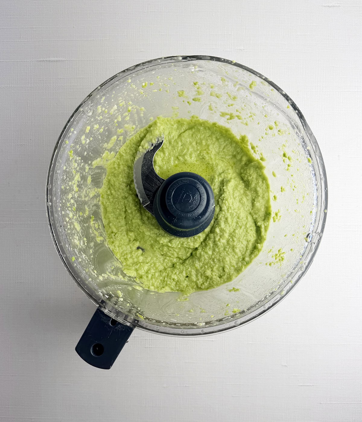 Edamame pesto in a food processor.