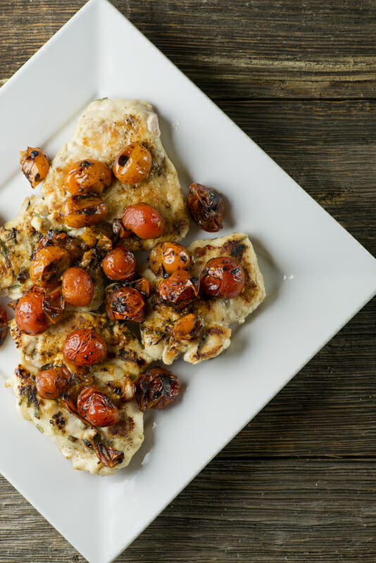 Chicken with PanRoasted Cherry Tomatoes Framed Cooks