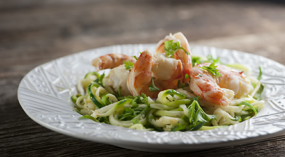 lemon shrimp with zoodles