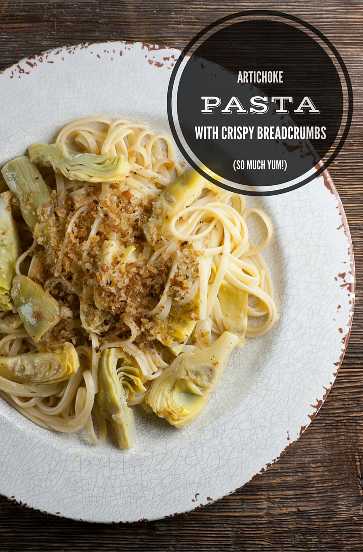 This easy pasta recipe features artichokes, crispy breadcrumbs and just a hint of lemon for maximum deliciousness!