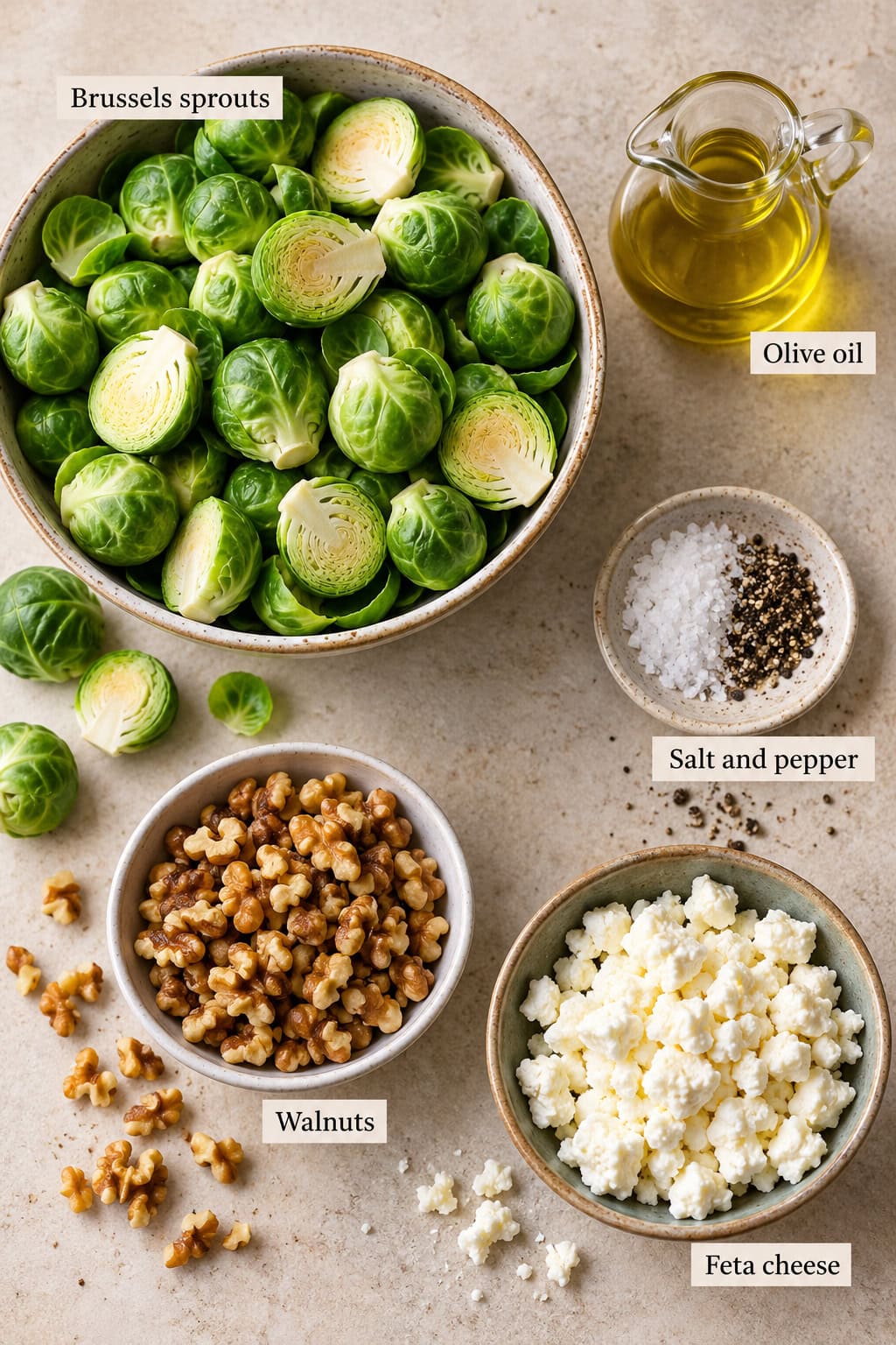 Brussels sprouts ingredients.