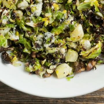 Chopped Brussels Sprouts with Feta Cheese