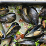 oven steamed mussels