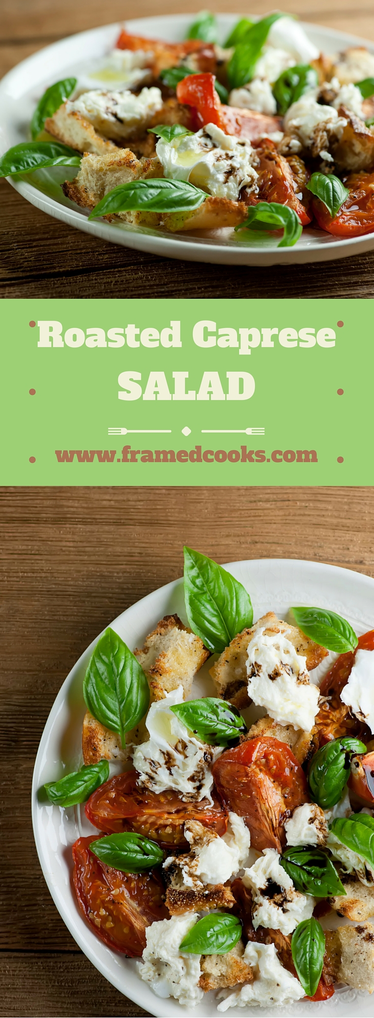 Shake up your favorite summer salad with this recipe for a roasted version of caprese salad that adds bread and burrata cheese to the mix!
