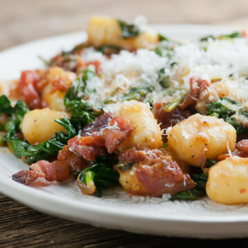 Gnocchi with Bacon and Spinach