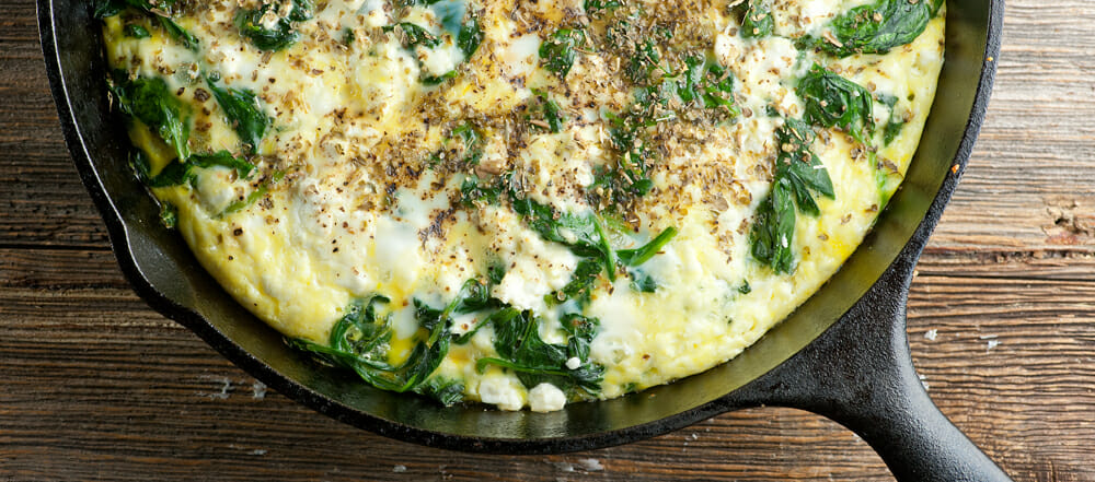 Feta Spinach Frittata - Framed Cooks