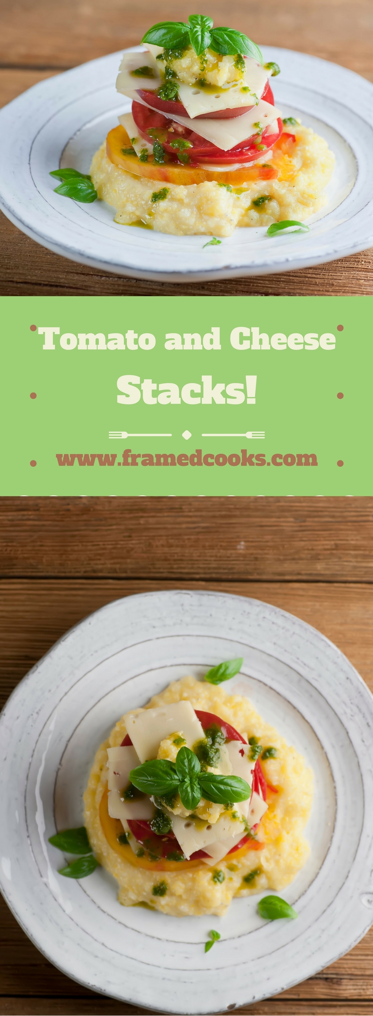 This recipe for tomato basil cheese towers is just as easy as it is dramatic. The perfect summer appetizer or small dinner.