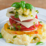 Tomato Basil Cheese Towers